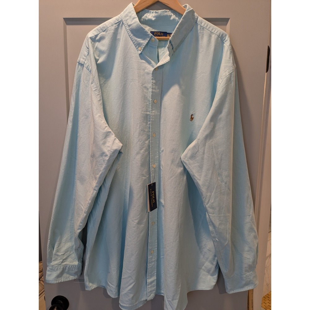 NWT Polo Ralph Lauren Men's Light Blue Oxford Button Down Shirt 3XLT